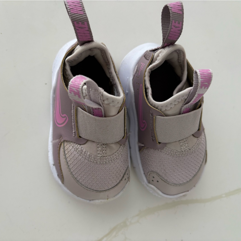 Nike Pink and Gray Sneakers with Slip-On Design